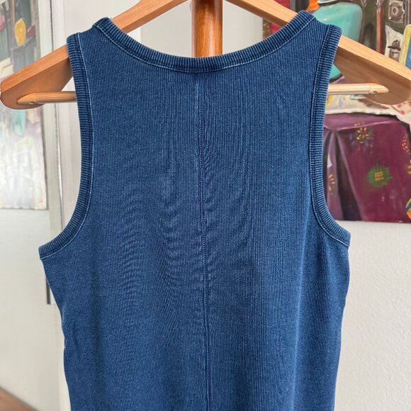 GAP - Rib Midi Tank Dress in Medium Blue Indigo - Picture 10 of 10